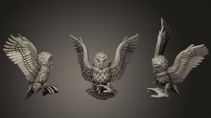 Animal figurines (Owl 22, STKJ_2378) 3D models for cnc